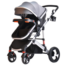 Baby Stroller 2019 China Baby Stroller Factory Hot Mom Stroller 2019 /Baby de cuero de aleación de aluminio 3-en-1 Babystroller /